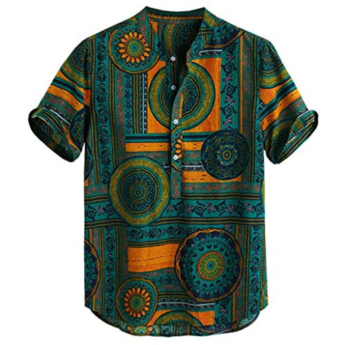 Producto Dragon868 Camisas Hawaiana Hombre Manga Corta Estampada Vocación de Verano Tops