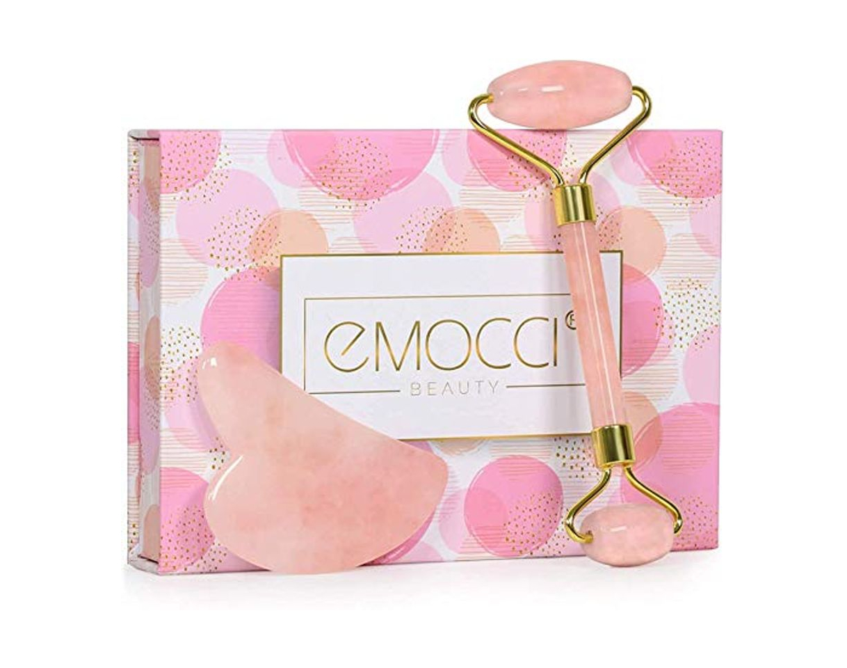 Social Rodillo De Jade Roller Face - Herramienta de masaje de cuarzo rosa