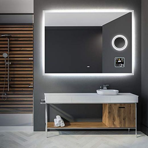 Artforma 120 x 80 cm Espejo de Baño con Iluminación LED -
