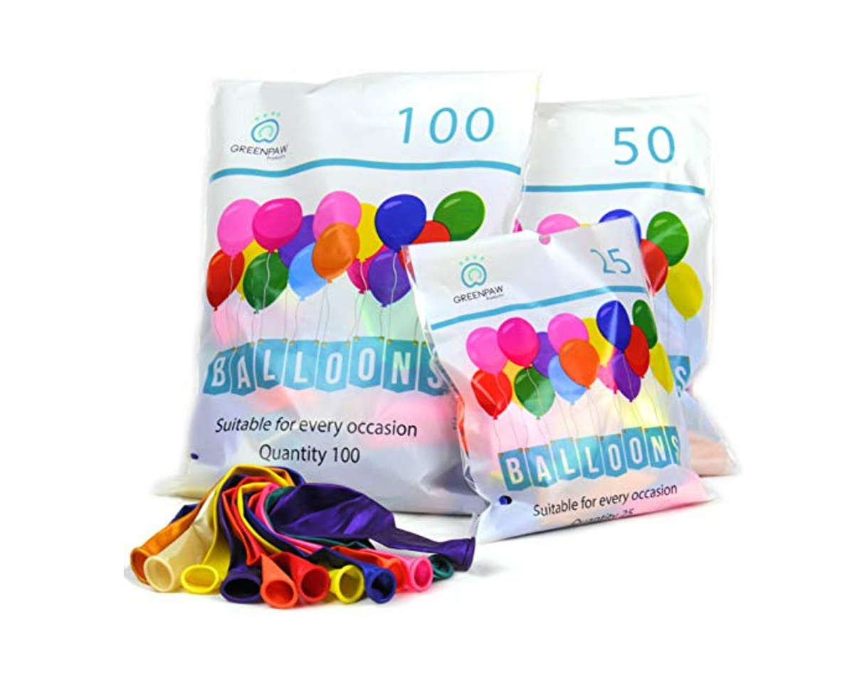 Producto Green Paw Products Globos de Fiesta Premium Surtido 100% Puro Látex Natural