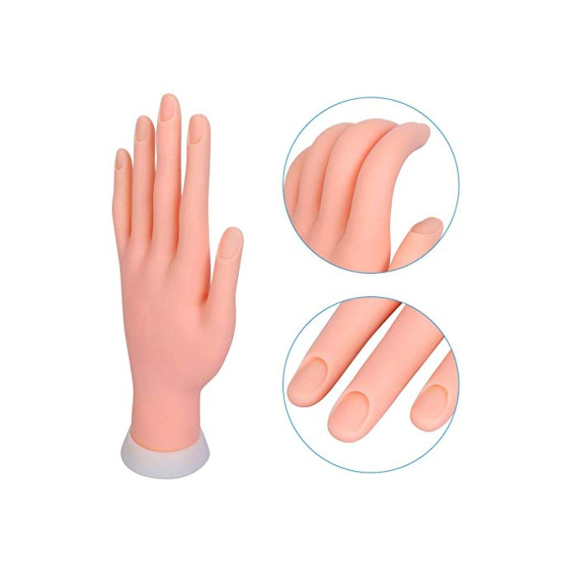 Products Mano para Practicar Uñas Articulada Flexible Suave Manicura Expositor de Esmaltes sin Uñas de Clavuz