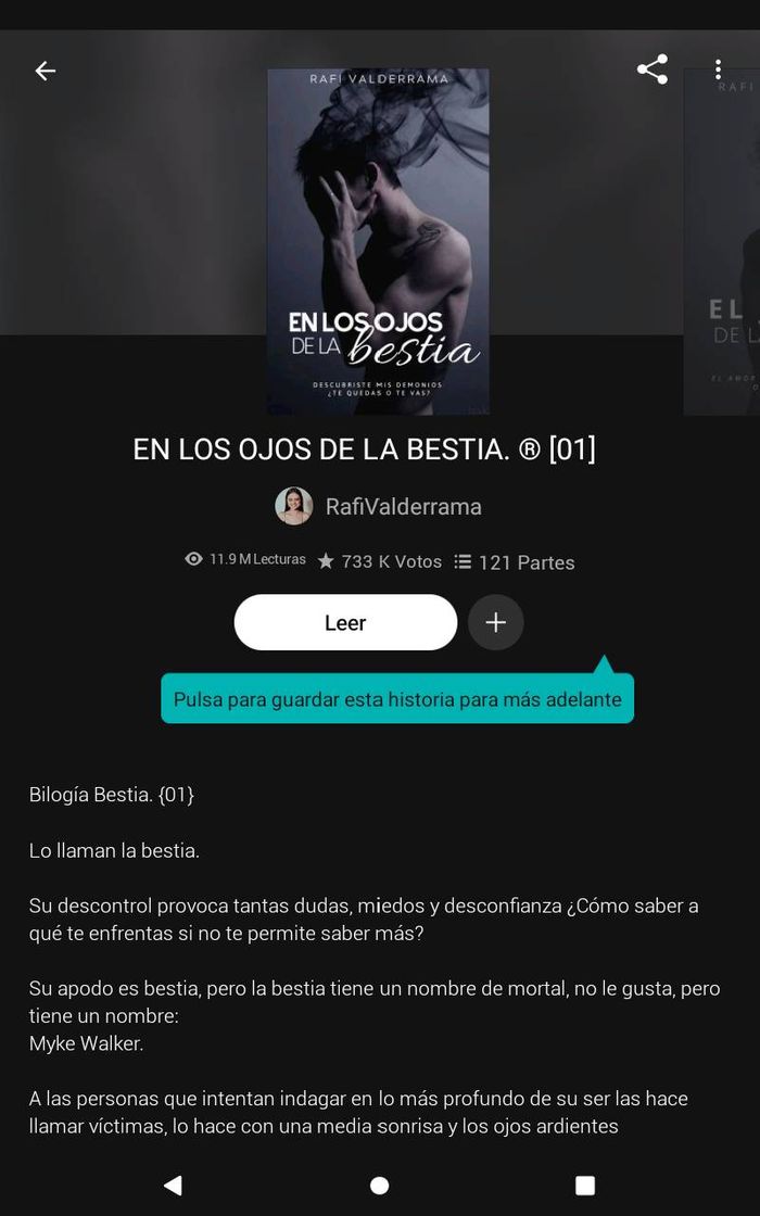 Libro "EN LOS OJOS DE LA BESTIA"