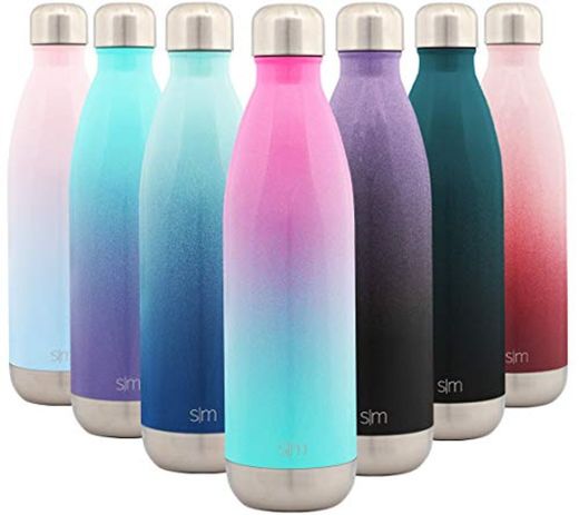Simple Modern Wave - Botella de agua, color Ombre: Sorbet., tamaño 750