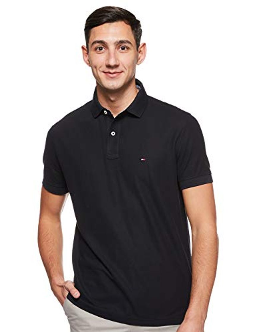 Moda Tommy Hilfiger Core Hilfiger Regular Polo, Negro