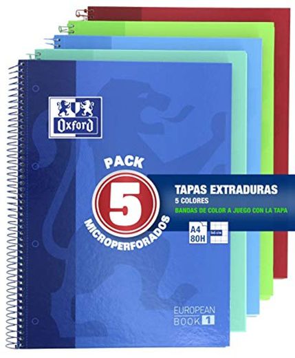 Oxford Classic - Pack de 5 Cuadernos Microperforados