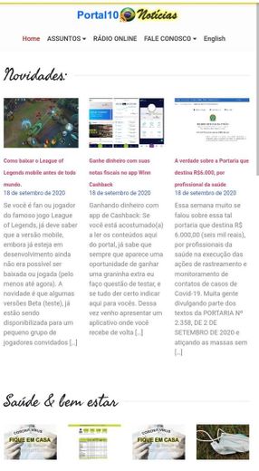 Portal10: Site de Notícias, Saúde, Entretenimento, jogos...