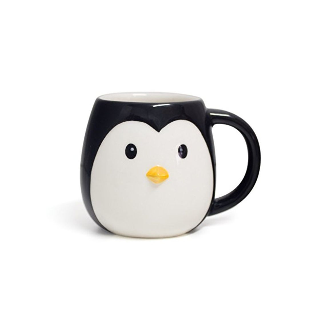 Home Balvi Mug Pingo Taza en Forma de Cabeza de pingüino Capacidad 400ml Apta para lavavajillas y microondas Cerámica