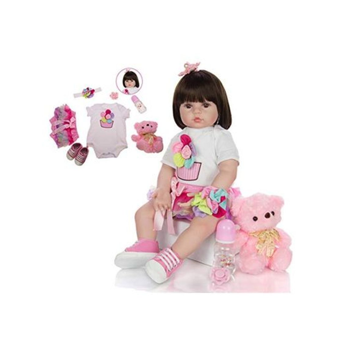 Product 60cm de silicona suave muñeca renacida del bebé 24" Bebe Juguetes recién