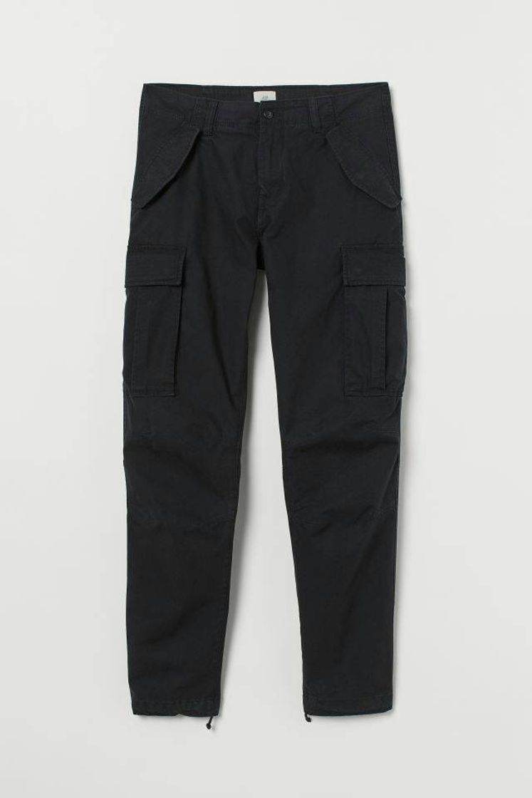 Social Pantalón cargo de algodón - Negro - Men