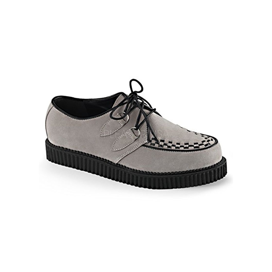 Moda Demonia CREEPER-602 gris unisex plataforma gancho cordones Creeper W