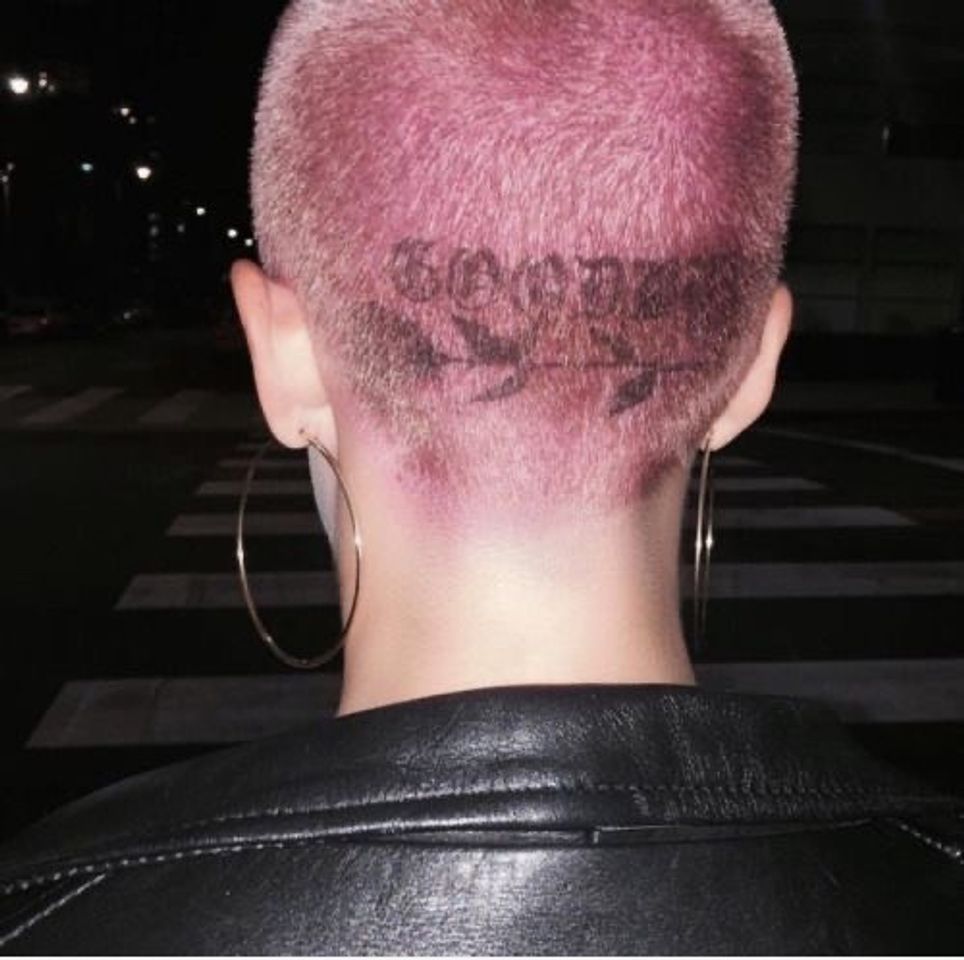 Fashion Shaved pink hair