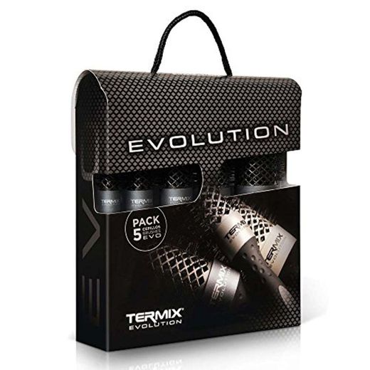 Termix Evolution Plus -Pack de 5 cepillos de pelo térmico redondo con