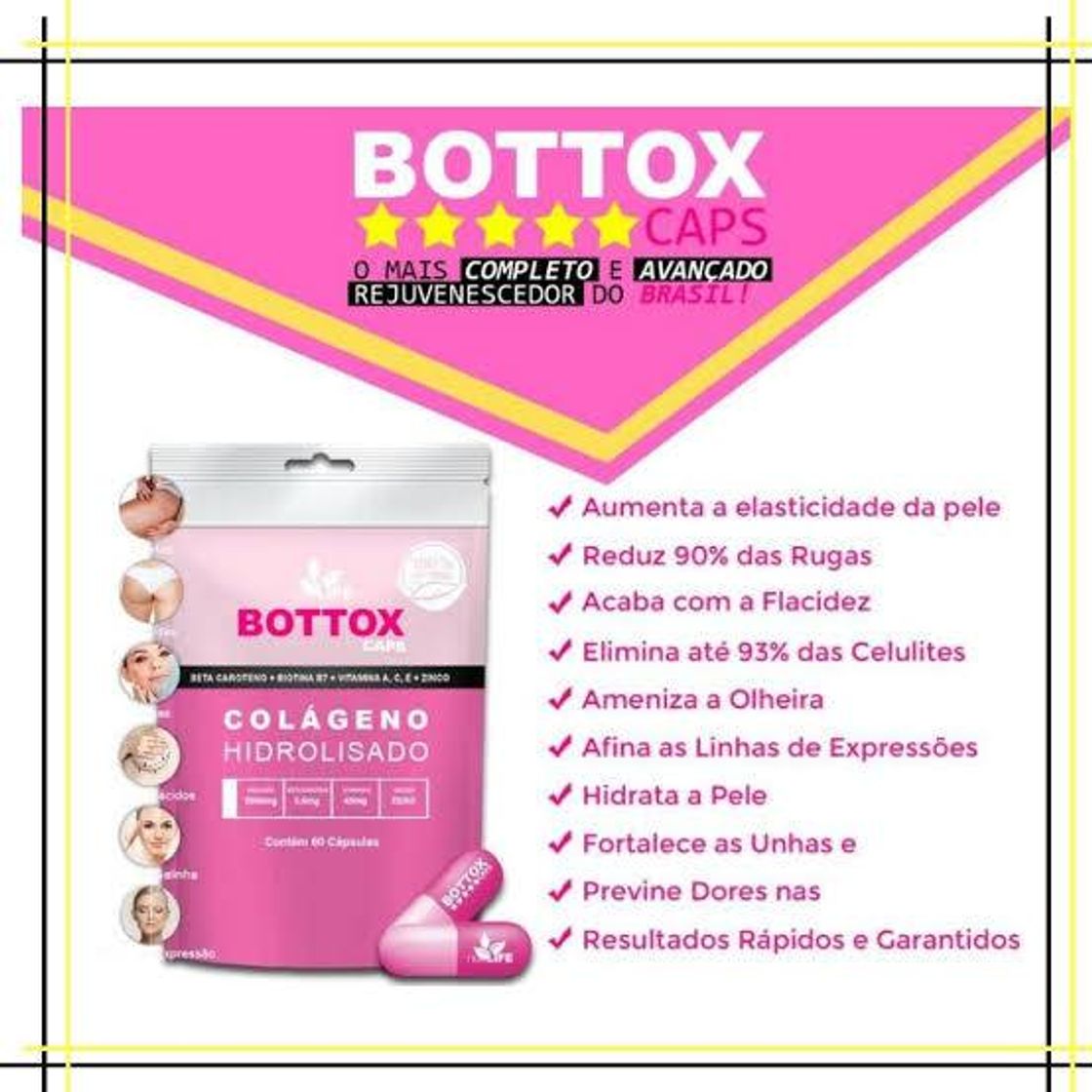 Fashion Botox caps para pele