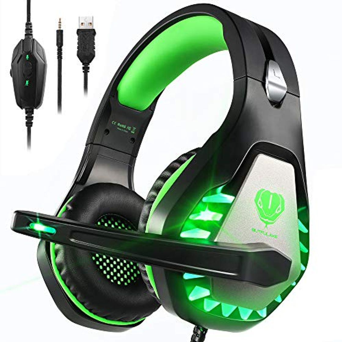 Productos Auriculares Gaming PS4,Cascos Gaming de Estéreo con Micrófono Bass Surround y Cancelación