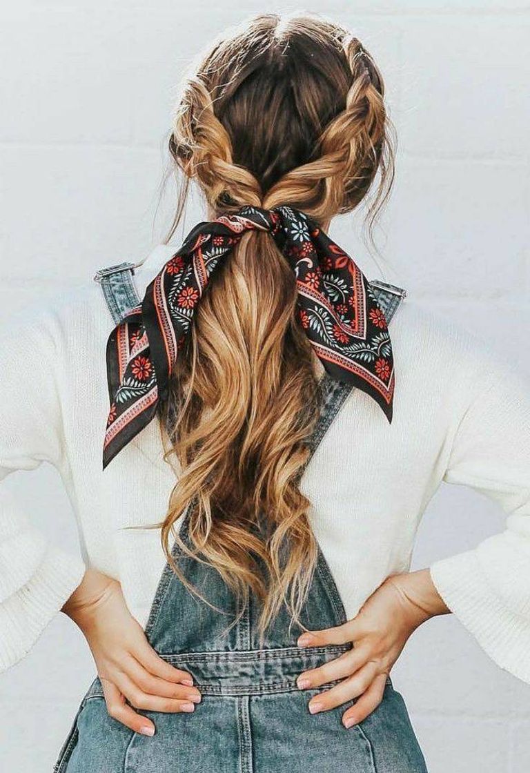 Moda Penteado com lenço 