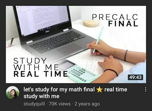studyquill, a channel with study vlogs and productivity tips