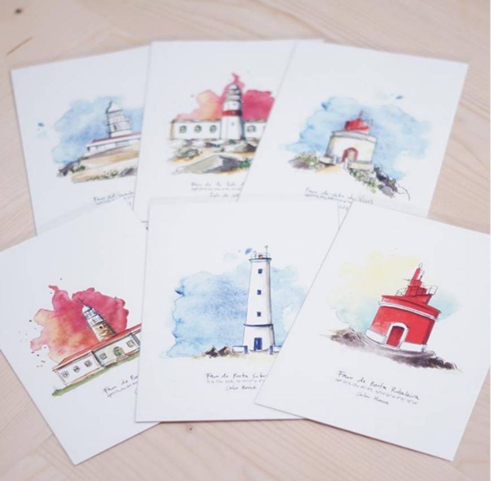 Product Ilustraciones Faros de Galicia de Clara Cerviño