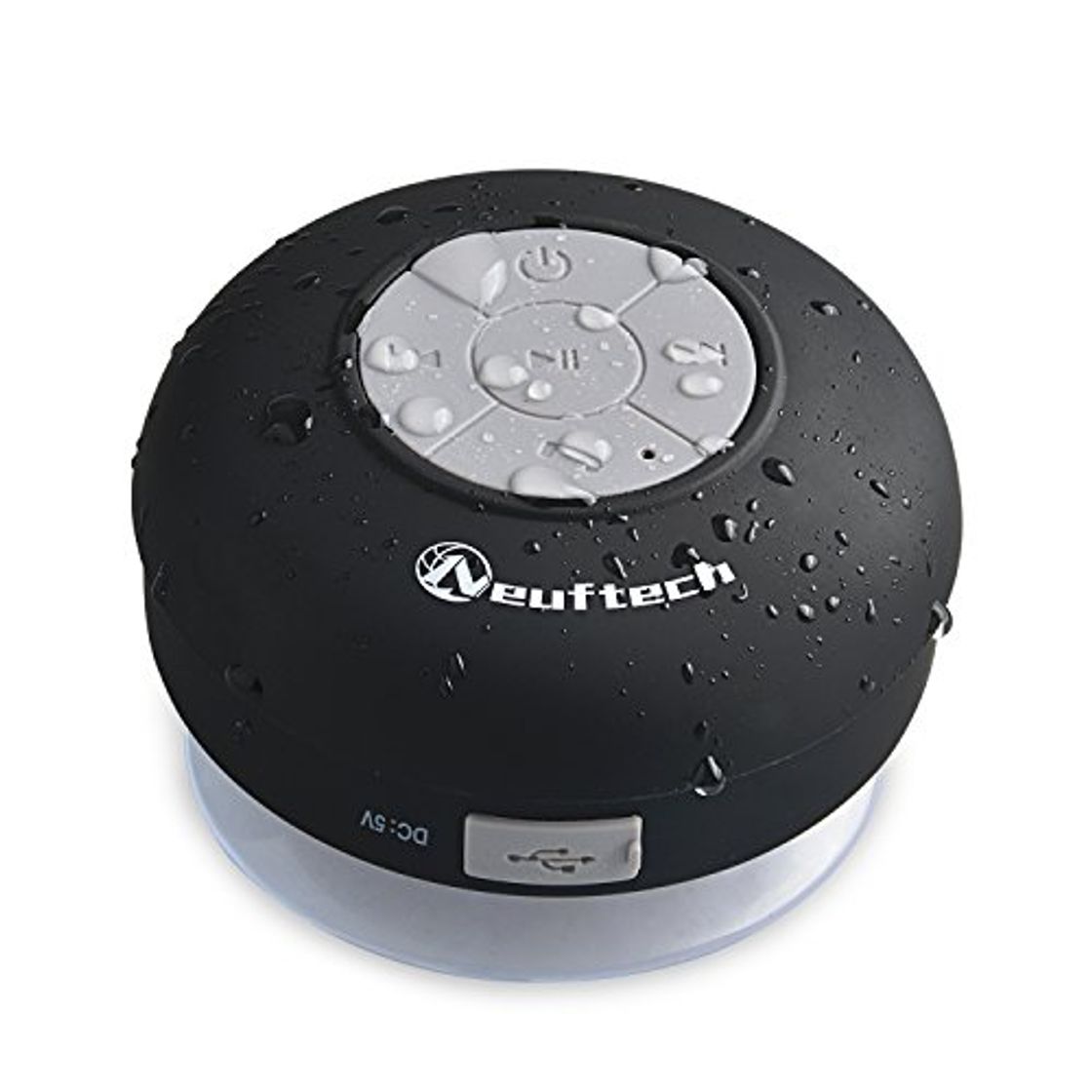 Electronic Neuftech Altavoz Bluetooth 3.0 Impermeable Sonido estéreo con Ventosa para Ducha Piscina