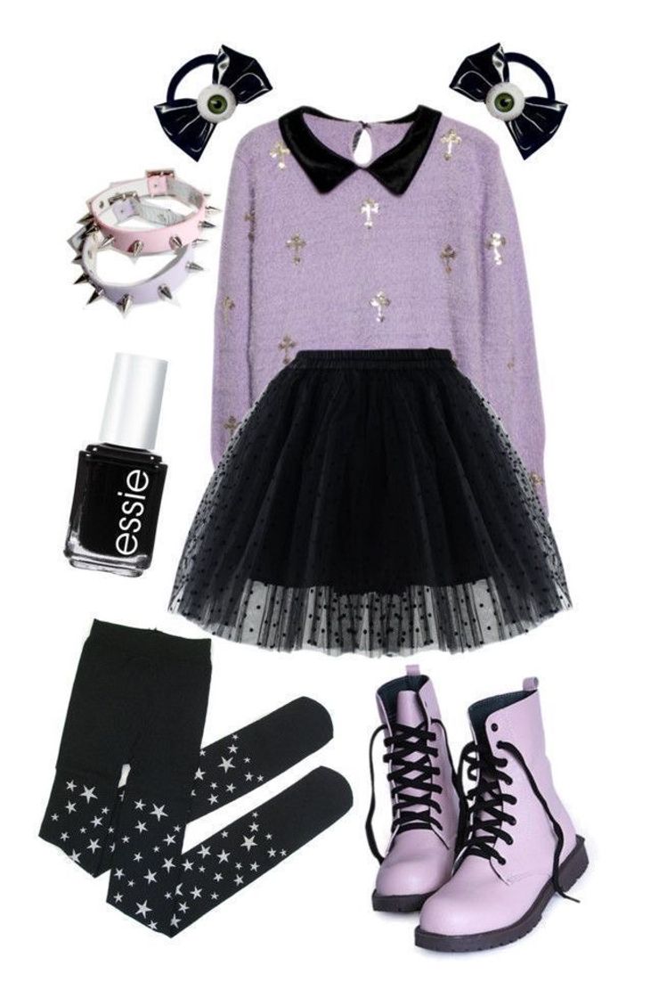 Moda look purple