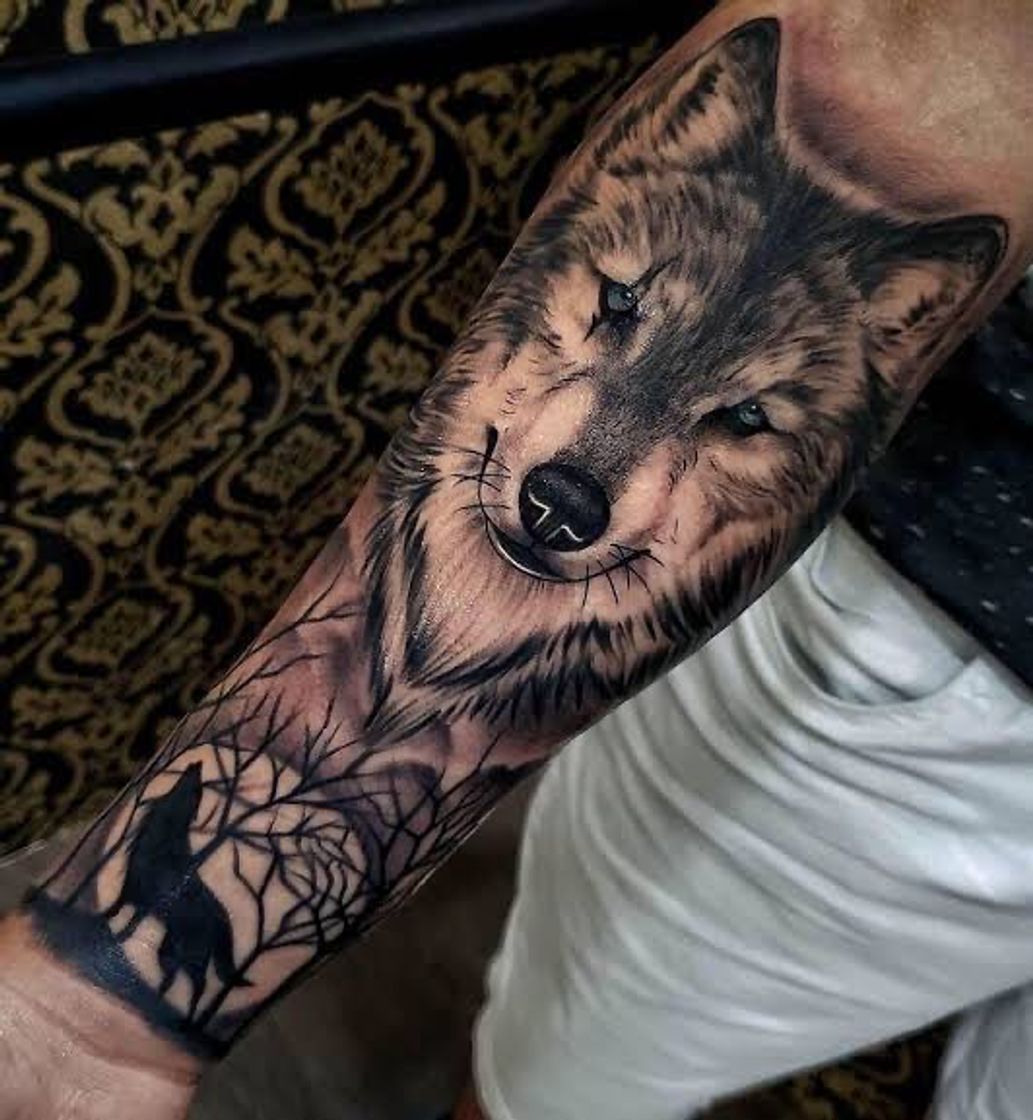 Moda Tattoo de lobo 