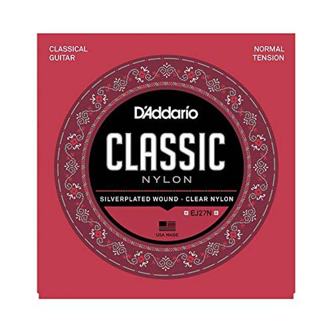 Electrónica D'Addario EJ27N - Juego de Cuerdas para Guitarra Clásica de Nylon, .028-.043