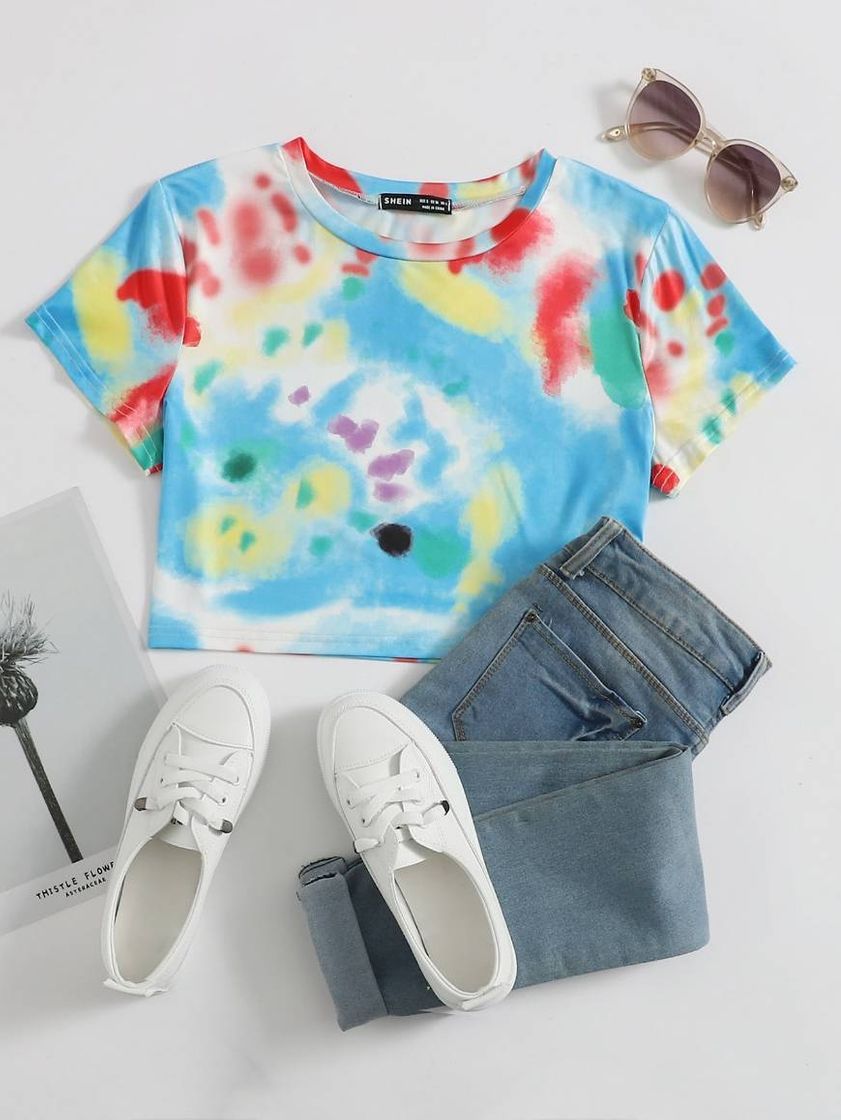 Moda 💠crop top tie dye