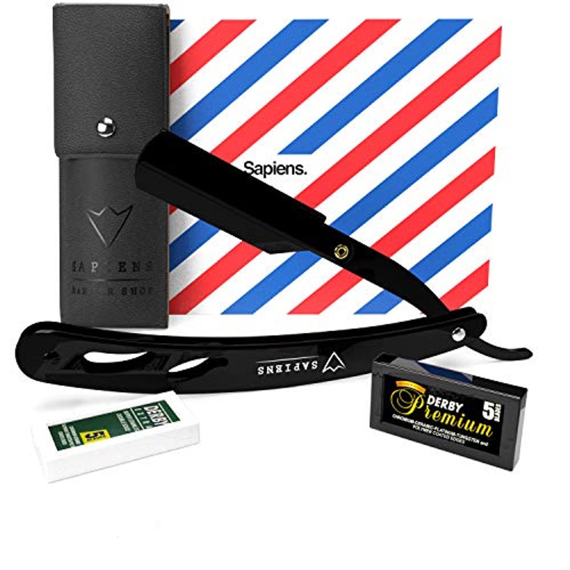 Social Navaja de Afeitar de Barbero de Sapiens - Accesorio Profesional de Afeitado