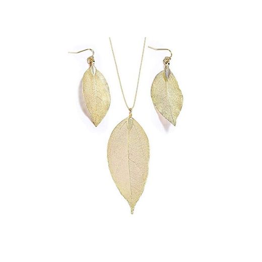 Pendientes de hoja collares para mujeres