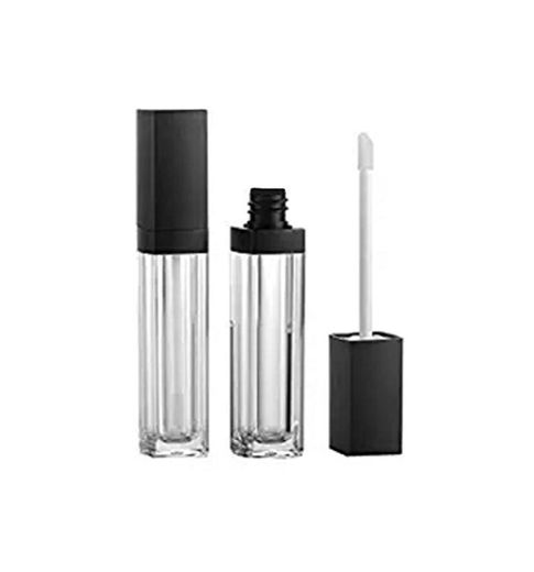 2 tubos de brillo de labios transparentes de 7 ml con tapa