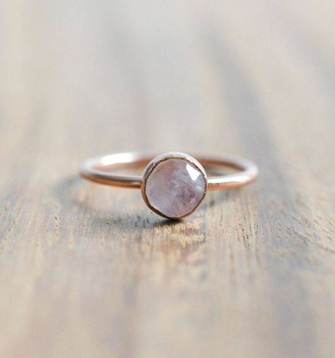 Rose Gold Moonstone Ring