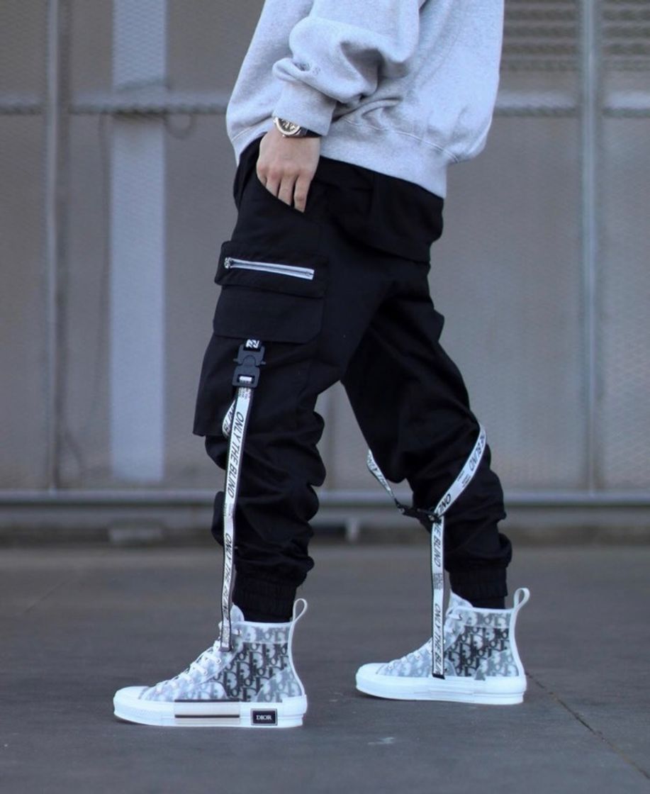 Social Black strapped cargos 