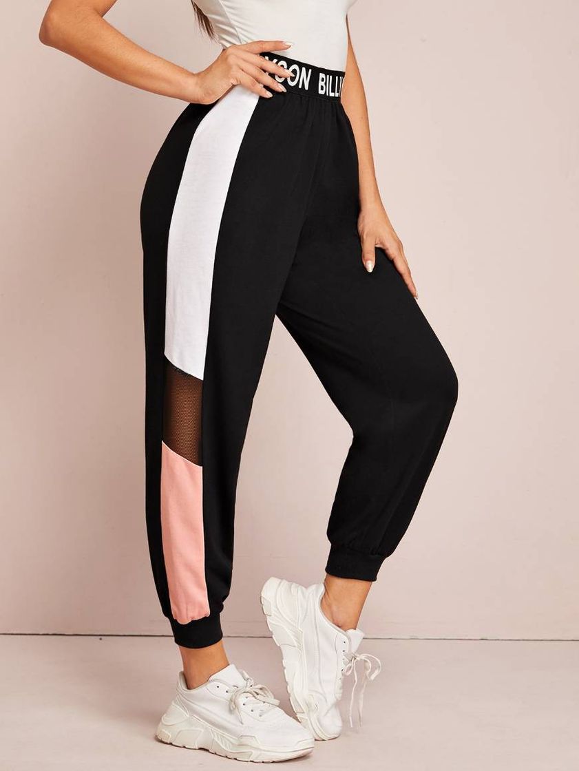 Social Calça bloco de cores desportivo