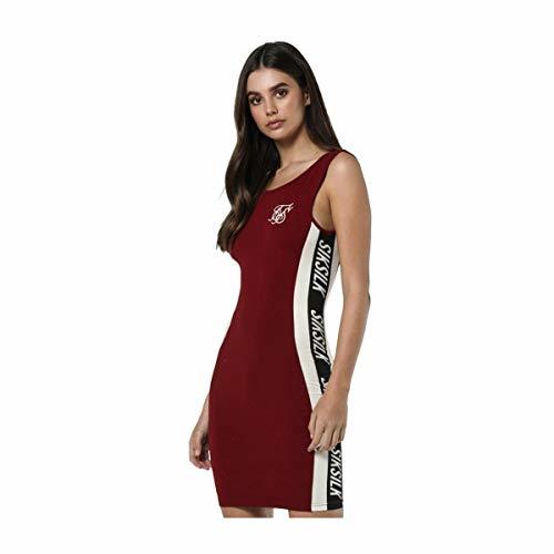 Social Sik Silk Vestido Dress Granate