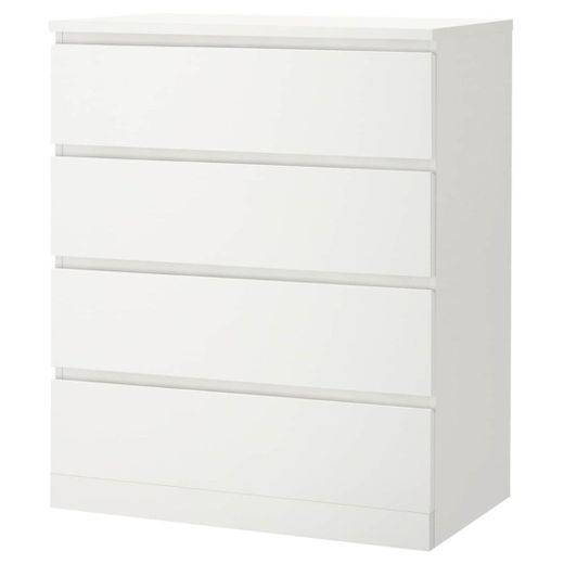 MALM Cómoda de 4 cajones, blanco, 80x100 cm - IKEA
