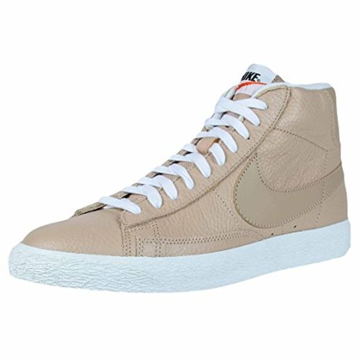 BLAZER MID PREMIUM LINO SUMMIT BLANCO CUERO CASUAL FASHION 429988 202, 7.5