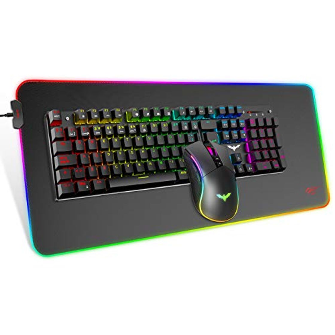 Social havit Teclado mecánico Gaming y ratón Español Teclados Gaming con Cable