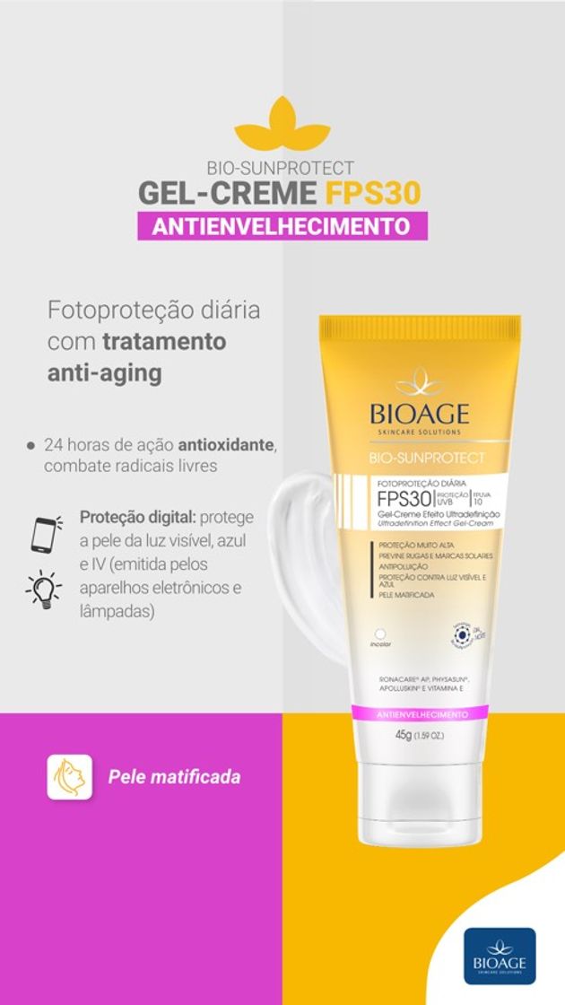 Place GEL-CREME ANTIENVELHECIMENTO BIOAGE 