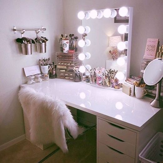 Homfa Hollywood Espejo de Maquillaje Espejo de Mesa 3 Modos de Bombillas