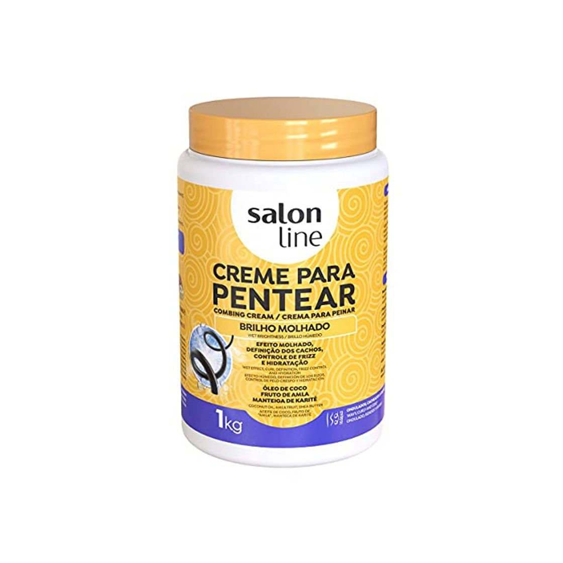 Beauty Salon Line Creme Pentear Brilho Molhado 1Kg