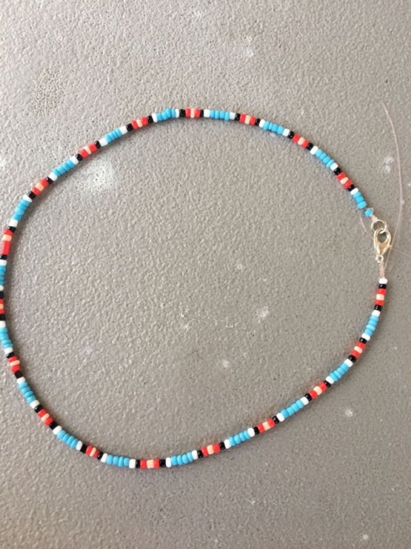 Moda Choker/necklace- blue, red, white and black 