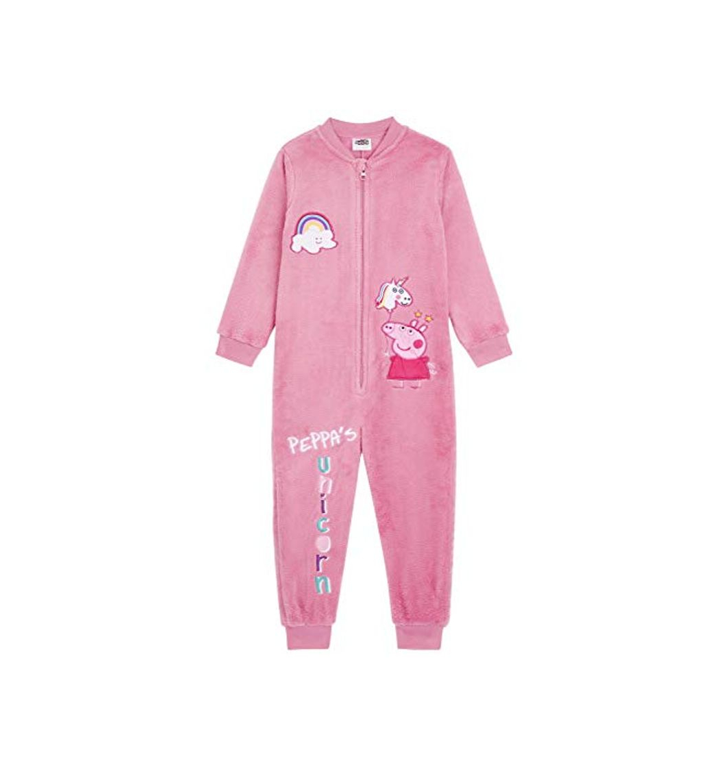 Moda Peppa Pig Pijama Niña Entera con diseño de Peppa y Unicornio, Mono