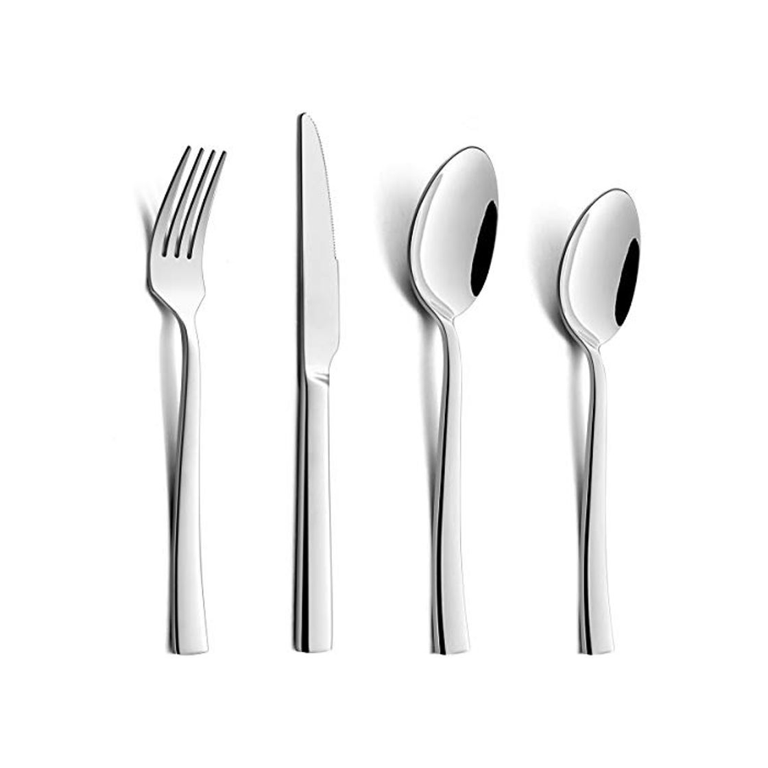Social HaWare - Juego de cubiertos de acero inoxidable de 32 piezas, incluye