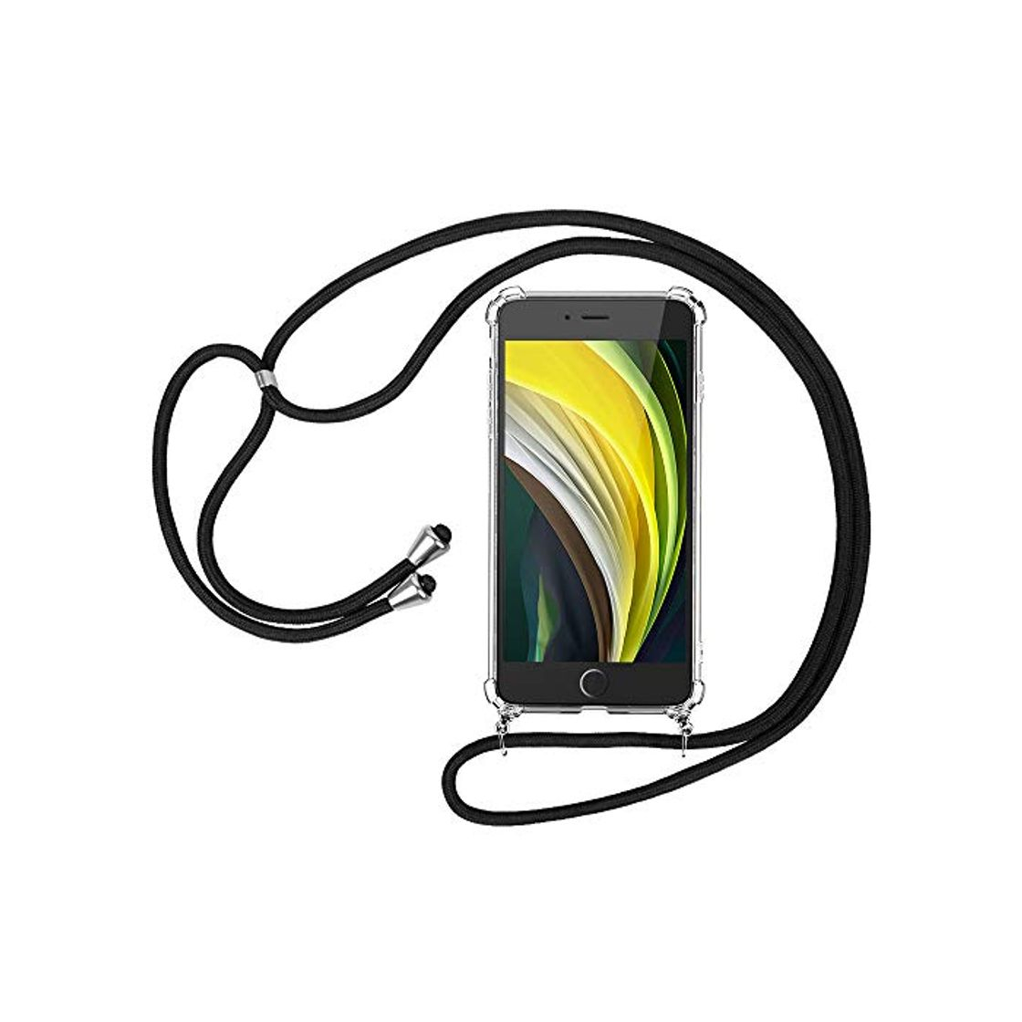 Electronic laxikoo Funda con Cuerda para iPhone SE 2020