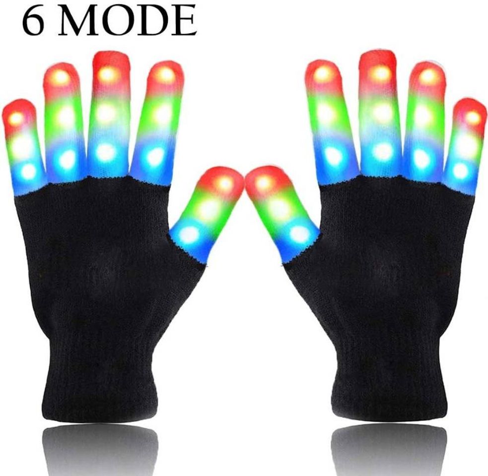 Moda Guantes LED para fiesta con luces LED de Heytech  Halloween