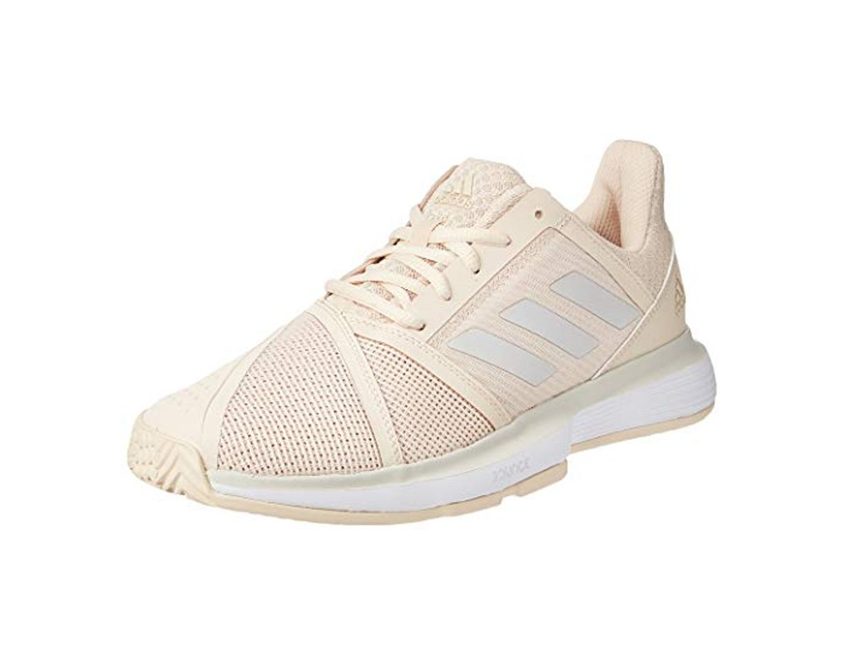 Fashion adidas Court Jam Bounce Allcourtschuh Damen-Creme, Hellgrau, Zapatillas de Tenis para Mujer,