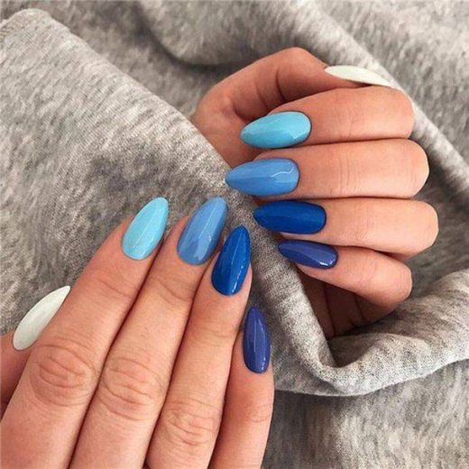 blue nails. 
