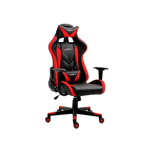 T-LoVendo Silla Gaming Oficina Racing Sillon Gamer Racer X Profesional Videojuegos PC