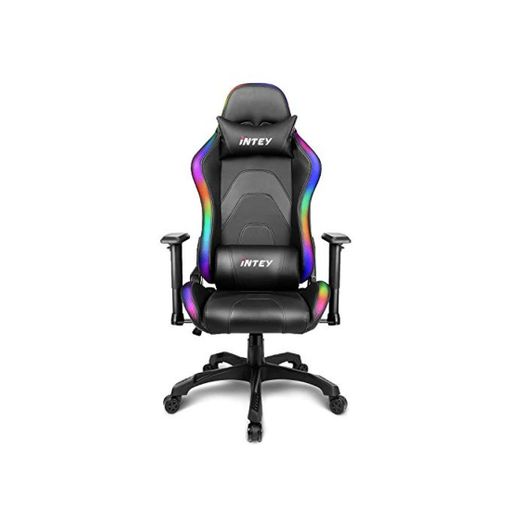 INTEY Silla Gaming, Silla Gamer con Tira de LED RGB, Silla Gaming