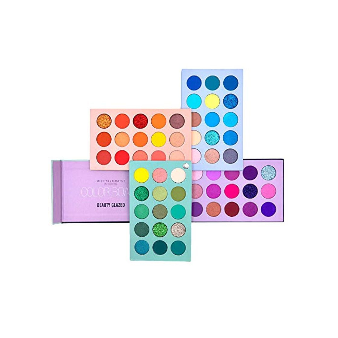 Social Beauty Glazed 60 Color Nuevo maquillaje Paleta de sombras de ojos 4