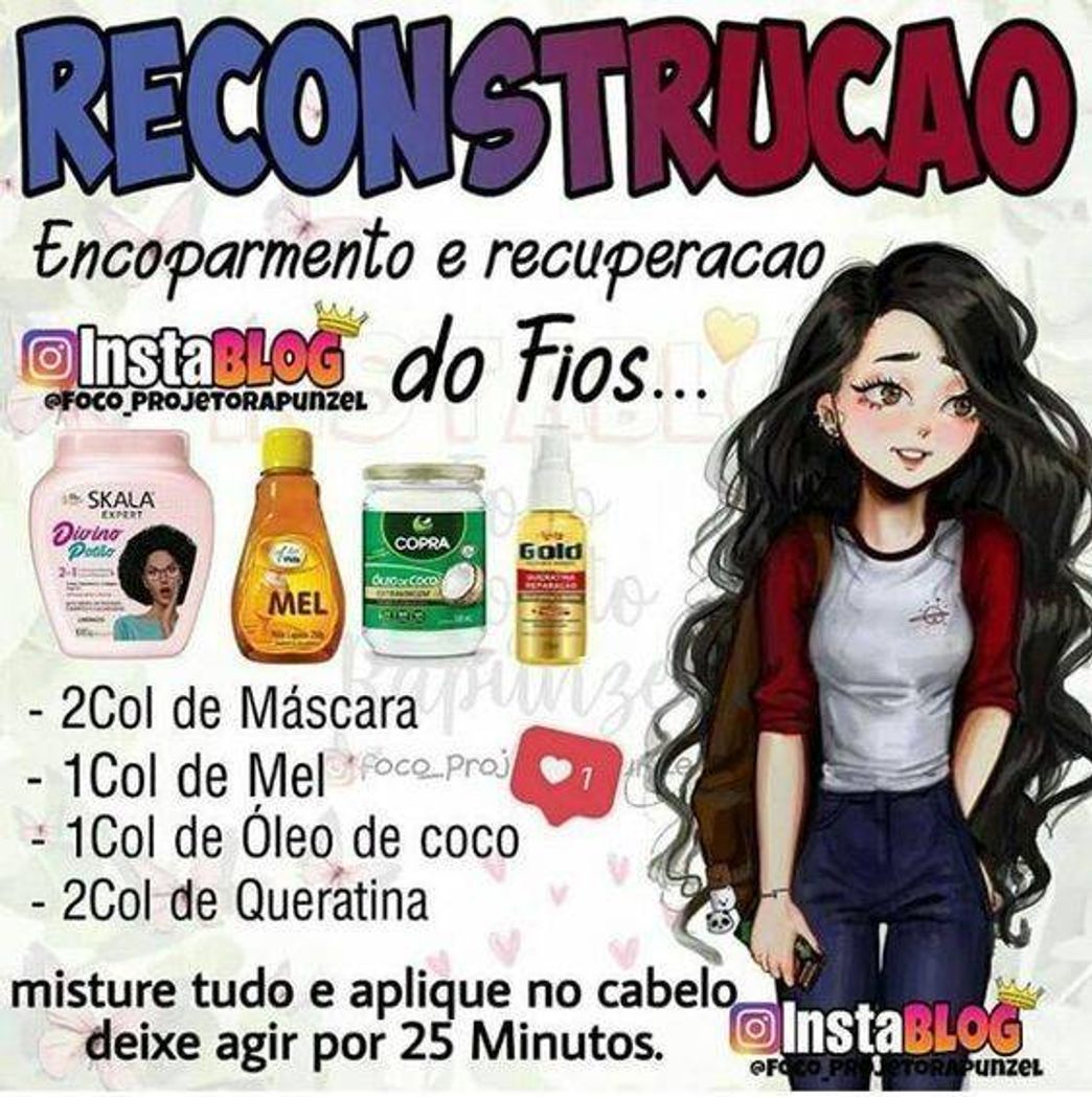 Fashion Receita caseira de reconstrução 